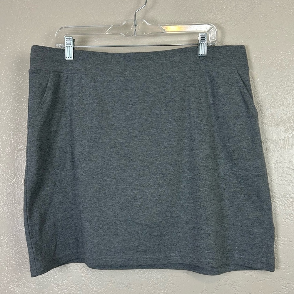 Croft & Barrow Gray Pencil‎ Mini Skirt skort comfort for Casual Wear size XL